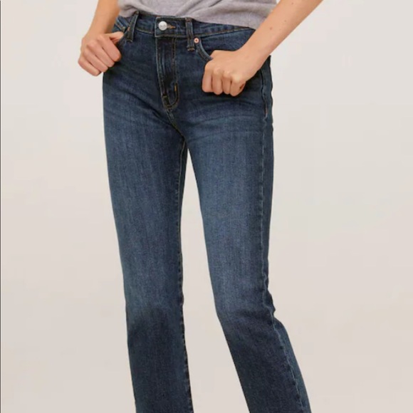 Mango grace crop slim fit cream jeans size 4/36 - Picture 7 of 7